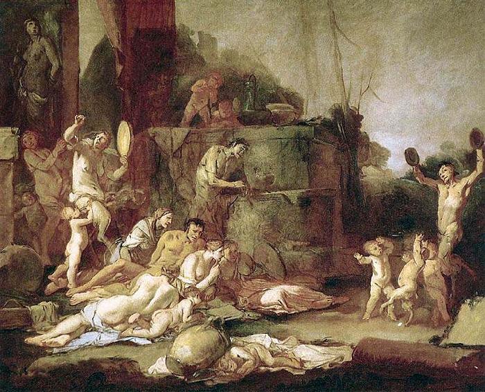 Giulio Carpioni Bacchanal oil painting image